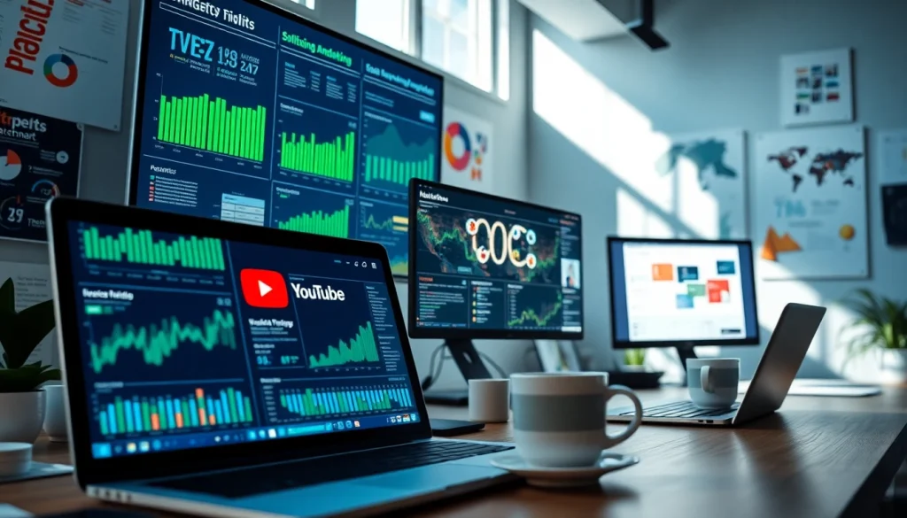 Boost engagement and growth with effective youtube smm panel strategies illustrated in a vibrant workspace.