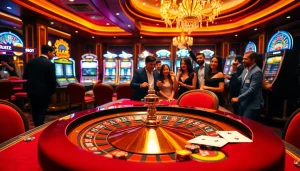 Experience the thrill of Situs Slot Terpercaya with vibrant casino gameplay, featuring roulette and poker action.