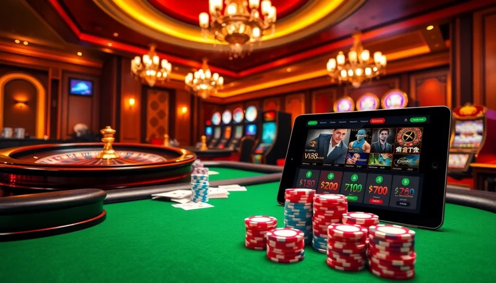 Experience the excitement of gambling with link vao w88 at a vibrant casino scene.