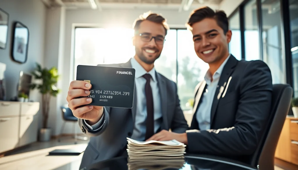 신용카드 현금화를 위한 전문가가 사무실에서 조언하는 장면