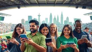 Enthusiastic bettors engaged in Georgia sports betting at a vibrant sports event.