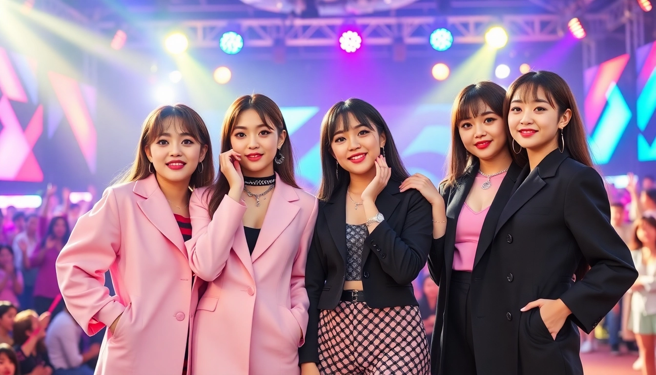 Capture the blackpink members showcasing their unique styles and vibrant energy on stage.