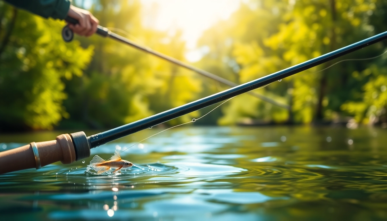 Cast a line with the best fly fishing rods in a peaceful river setting, showcasing skills and equipment.