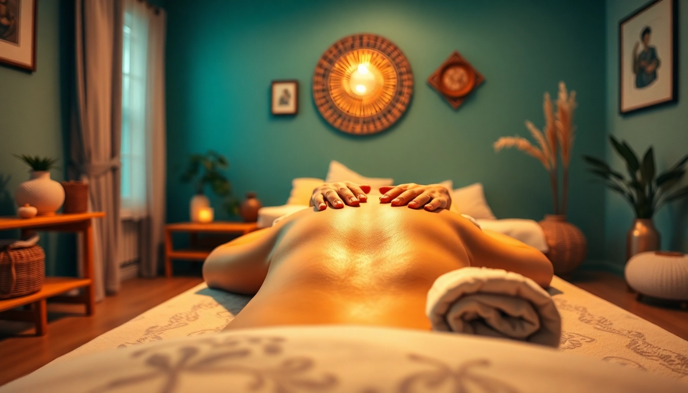 차분한 가정 환경에서 모바일 마사지를 제공하는 출장마사지 테라피스트의 모습.