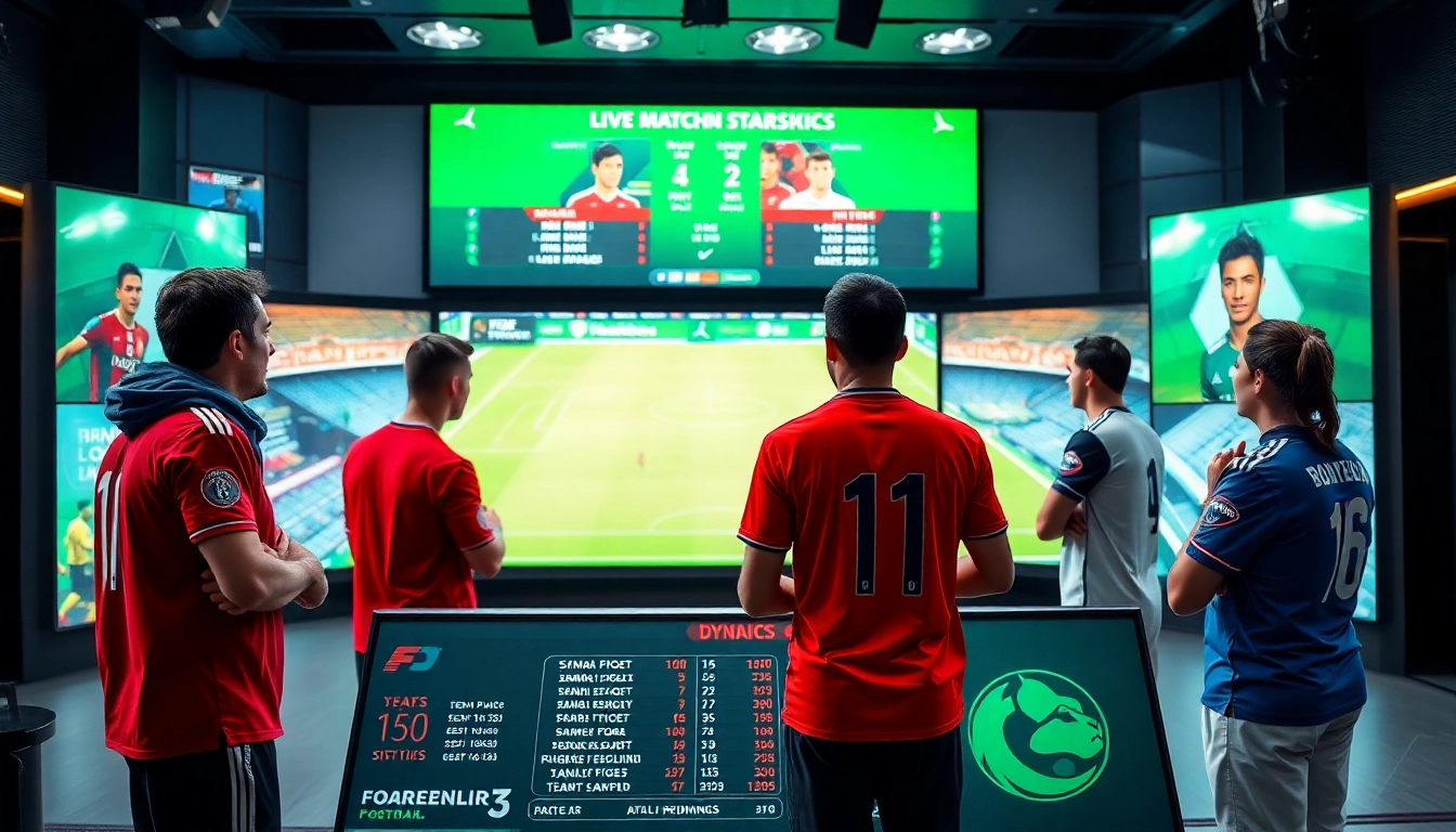 Track live scores and player statistics with ผลบอลสดgoal in an energetic sports studio.