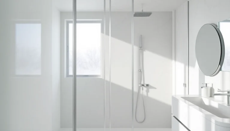 Duschkabine 90x90 komplett in einem modernen Badezimmer, elegante Design-Details präsentieren.