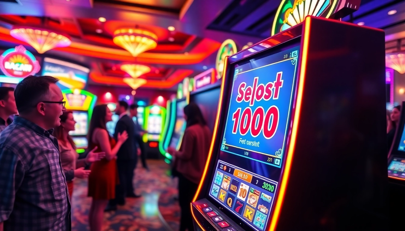Menangkan slot deposit 1000 di mesin slot yang meriah dengan pemain penuh antusias.