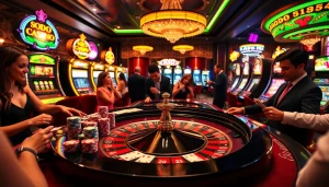 Experience the thrill of betting and winning at SODO CASINO with colorful slot machines and engaged players.