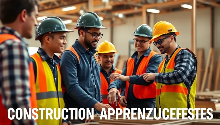 Apprentices learning through hands-on training in construction apprenticeships Carolinas with teamwork.