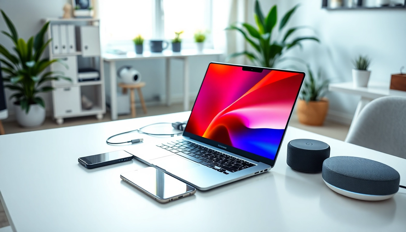 zirvegrupbilgisayar için modern bir ofis düzeni ve teknoloji ekipmanları.