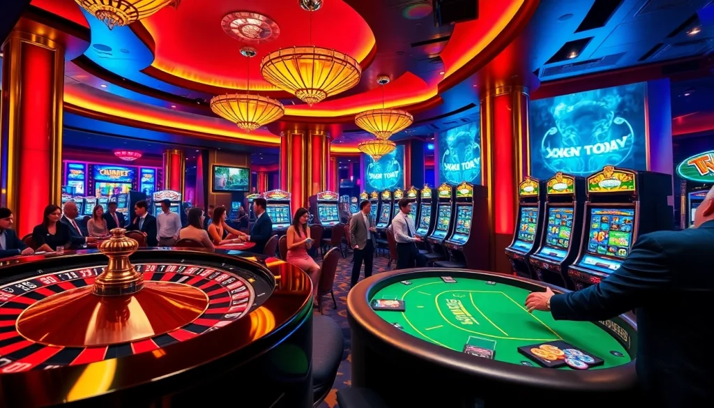 Experience the thrill of gambling at https://xx88.today/ with a vibrant casino atmosphere featuring roulette and slot machines.