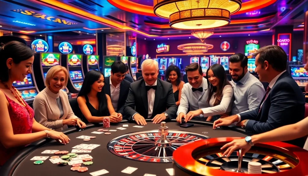 Experience the excitement at SODO Casino with vibrant gaming tables and captivating slot machines.