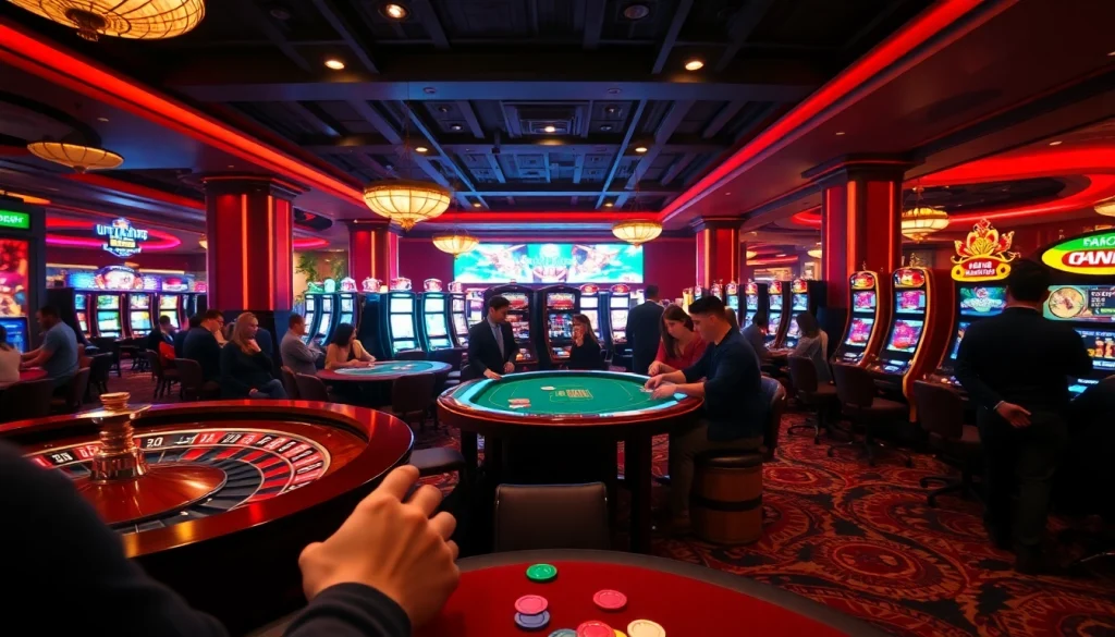 Rasakan sensasi menang saat login UTAMA4D untuk permainan slot online dengan suasana kasino yang meriah.