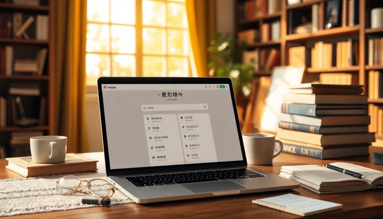 Transformative translation experience using 有道翻译 on a modern laptop.