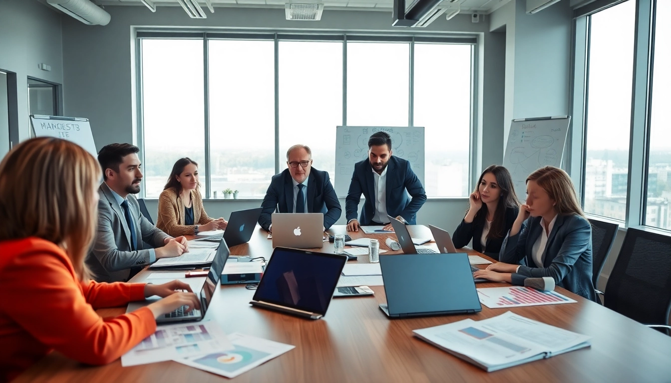 Discussing the benefits of luxembourg holding company in a modern office environment.